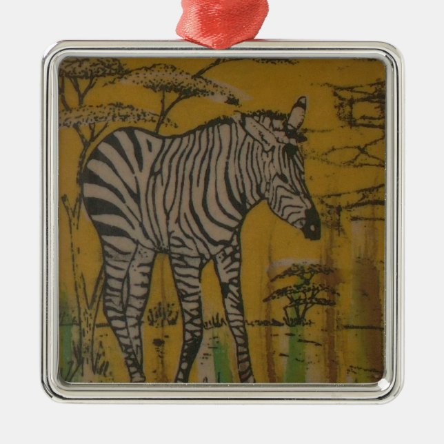 Ornement En Métal Wild Life Kenya African Safari Zebra.png (Devant)
