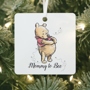 Ornement En Métal Winnie le Baby shower Pooh   Maman to Bee
