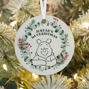 Ornement En Métal Winnie l'Ooh Mon premier Noël