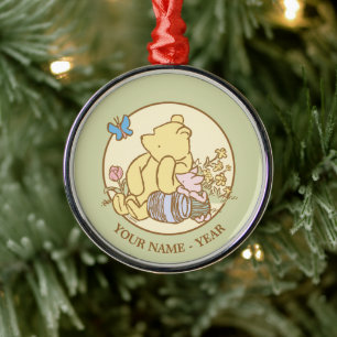 Ornement En Métal Winnie l'Ourson et le Piglet Classic Ajouter votr