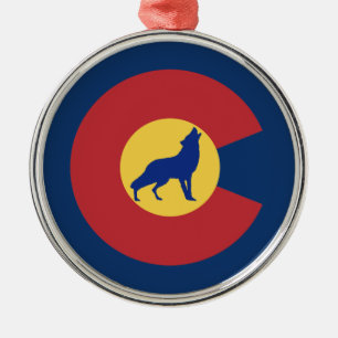 Ornement En Métal Wolf du Colorado
