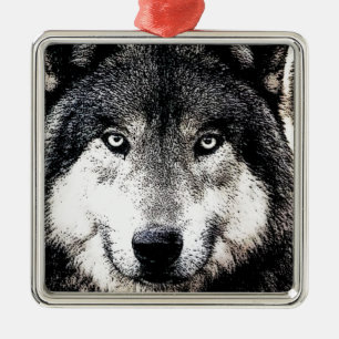 Ornement En Métal Wolf Eyes