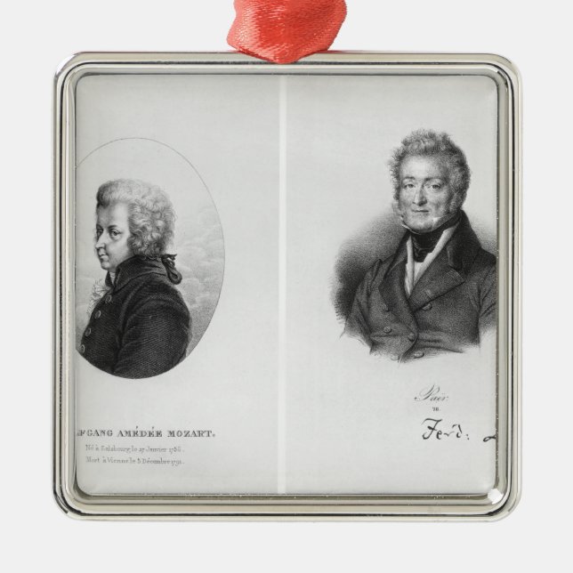 Ornement En Métal Wolfgang Amedeus Mozart et Ferdinando Paer (Devant)