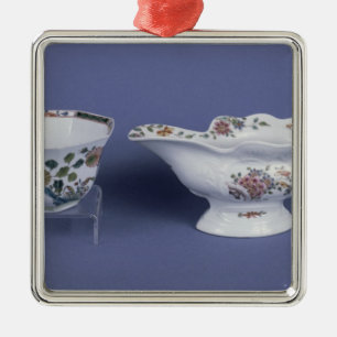 Ornement En Métal Worcester ont formé le bateau de sauce ovale et