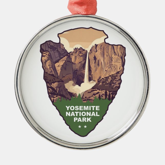 Ornement En Métal Yosemite National Park Bridalveil Fall Arrowhead (Devant)