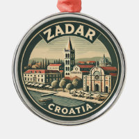 Zadar Croatie Illustration Insigne d'art de voyage
