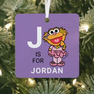 Ornement En Métal Zoé   Nom personnalisé avec photo