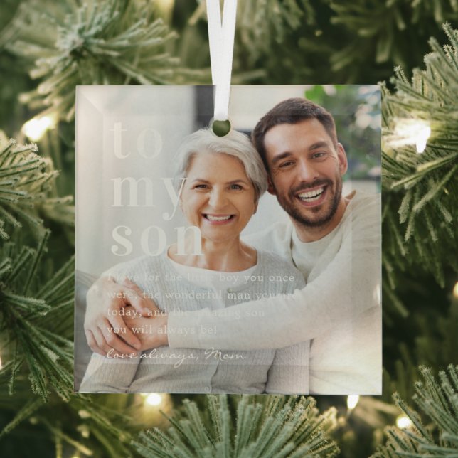 Ornement En Verre À mon fils | Devis et cadeau photo (Insitu)
