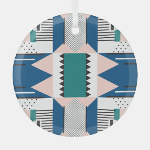 Ornement En Verre Abstrait moderne : Style géométrique sans couture