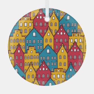 Ornement En Verre Abstrait urbain : motif urbain vintage