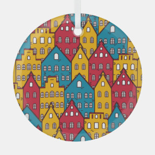 Ornement En Verre Abstrait urbain : motif urbain vintage