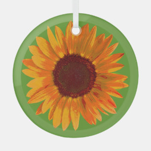 Ornement En Verre Agritourisme rustique Sunflower House Charm Suncat