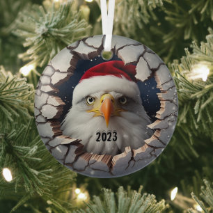 Ornement En Verre Aigle de Noël