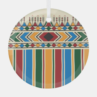 Ornement En Verre Al-Qatt Al-Asiri a inspiré le motif géométrique.