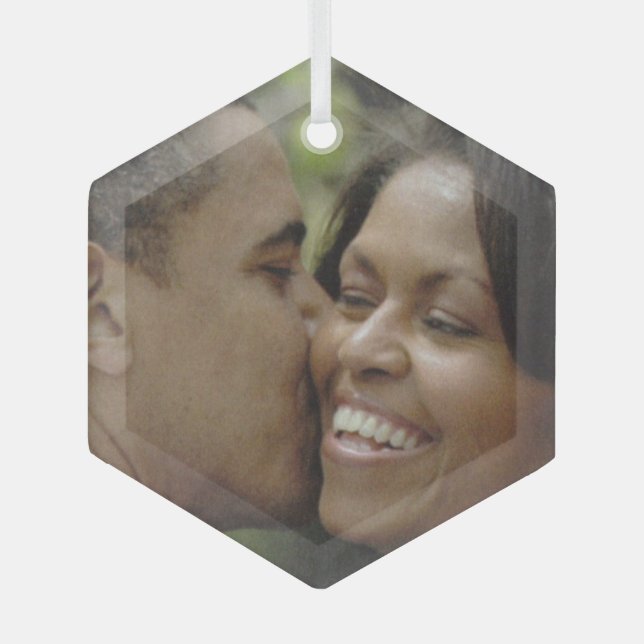 ORNEMENT EN VERRE AMOUR PRÉSIDENTIEL, BARACK OBAMA (Recto)
