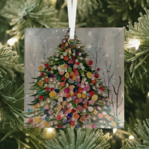 Ornement En Verre Arbre de Noël -  