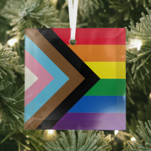 Ornement En Verre Arc-en-ciel Lgbtq drapeau de la diversité gay