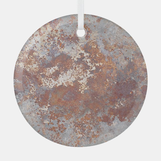 Ornement En Verre Arrière - plan de texture métallique rouillé (Recto)