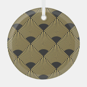 Ornement En Verre Art Déco Vintage Motif sans couture