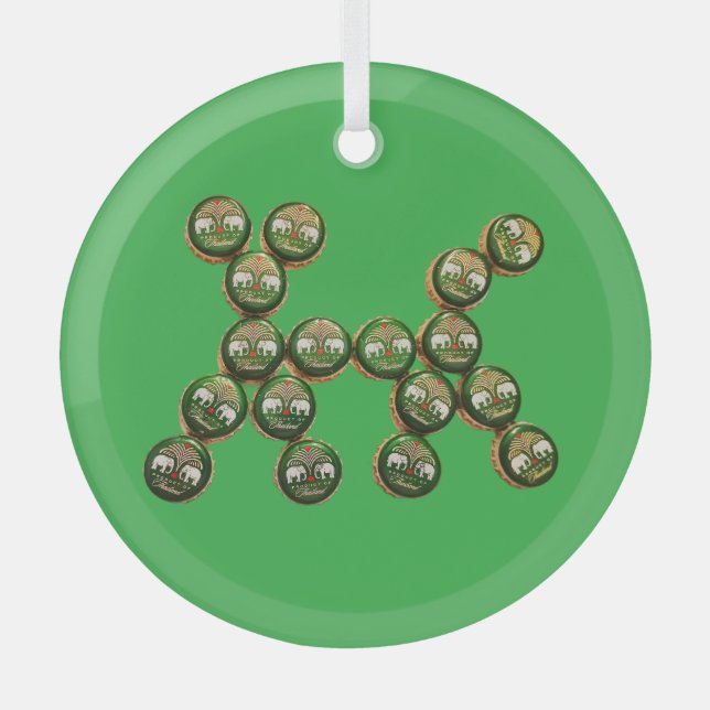 Ornement En Verre ​🐶 Authentic Chang Beer Cap Dog (Recto)