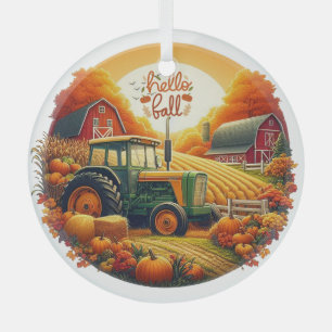 Ornement En Verre Automne rustique/vintage sur la ferme