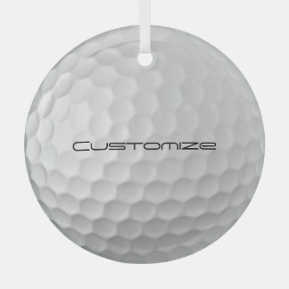 Ornement En Verre Balle de Golf avec Texte Personnalisé