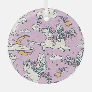 Ornement En Verre Belle nuit Pegasus : Carton mignon