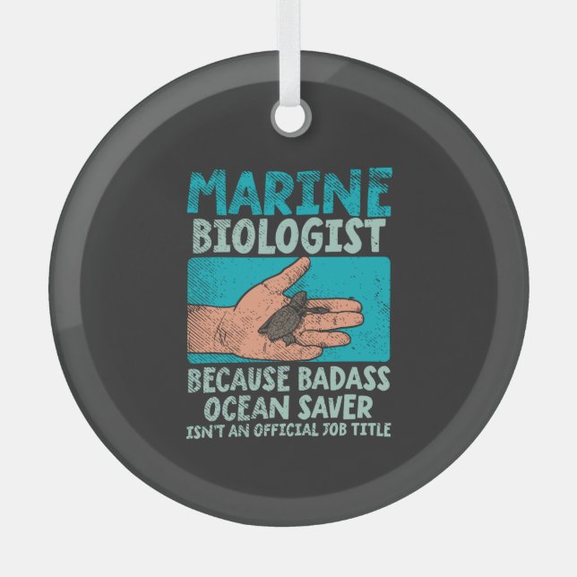 Ornement En Verre Biologiste marin (Recto)