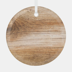 Ornement En Verre Bois de sapin naturel : surface texturée
