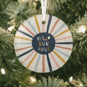 Ornement En Verre Bonjour Sunshine