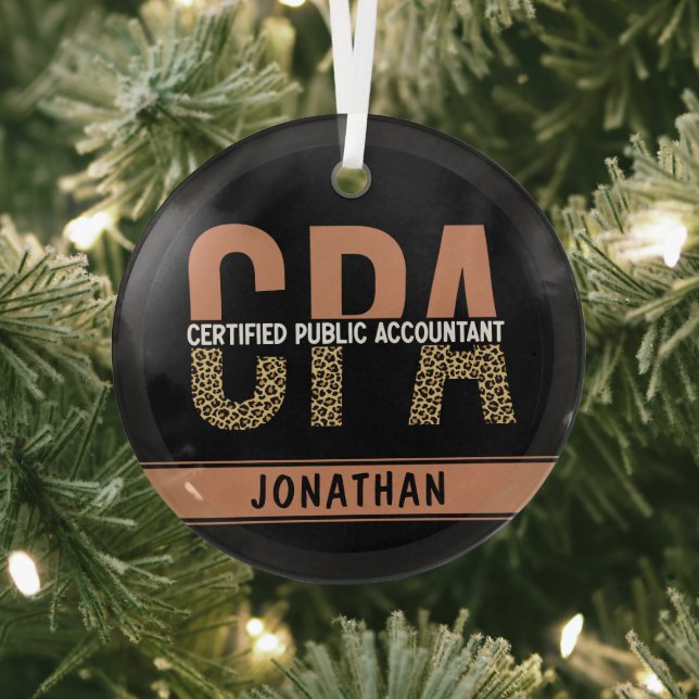 Ornement En Verre Cadeau comptable public certifié CPA (Insitu)