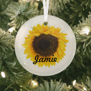 Ornement En Verre Cadeaux de tournesol