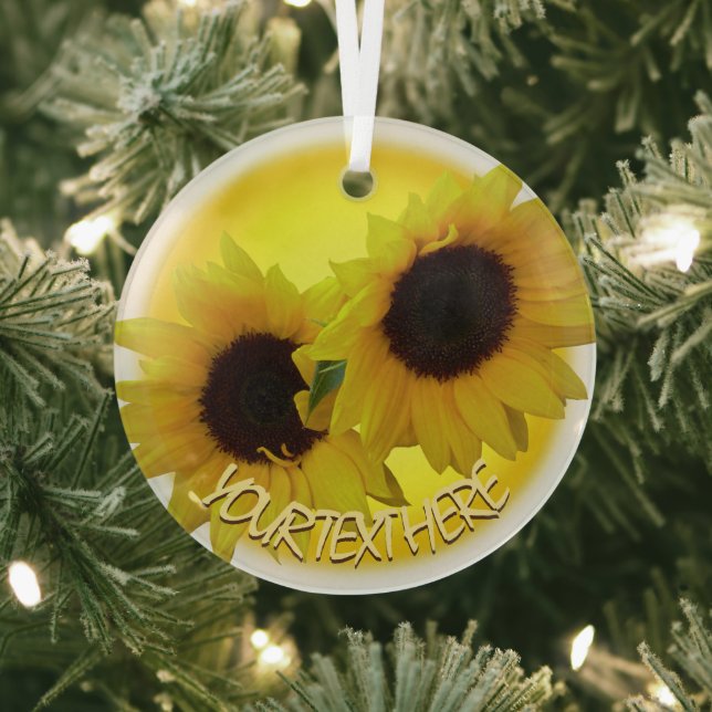 Ornement En Verre Cadeaux de tournesol personnalisés (Insitu)