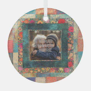 Ornement En Verre Cadre vintage De Frontière Florale Pour Vos Photos