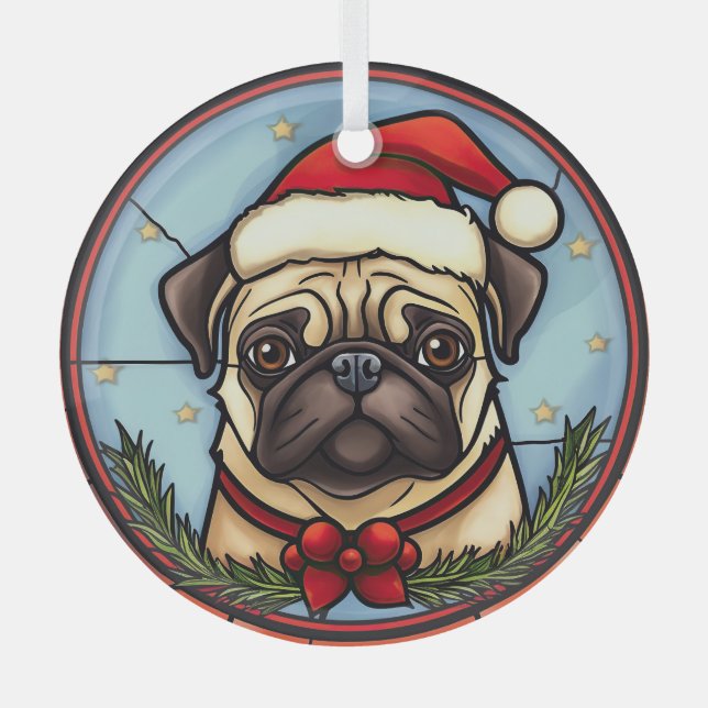 Ornement En Verre Carlin en verre tendu Noël (Recto)
