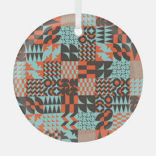Ornement En Verre Carrelage géométrique en mosaïque, motif élégant s