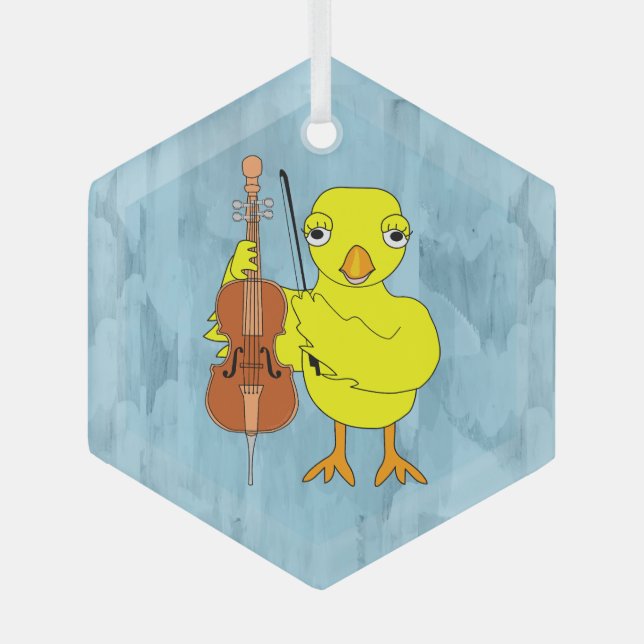 Ornement En Verre Cello Chick (Recto)