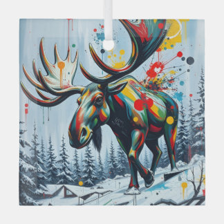 Ornement En Verre Ceramic Square Ornament