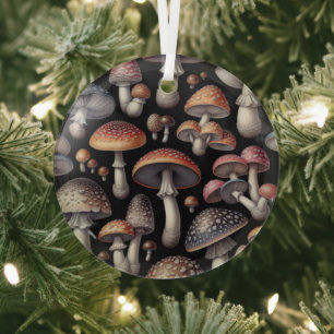 Ornement En Verre Champignons Rêveurs