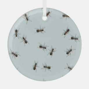 Ornement En Verre Chaotique Red Ants Motif élégant