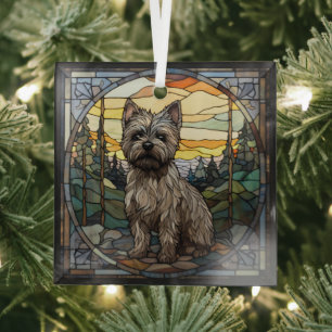 Ornement En Verre Chien de Cairn Terrier