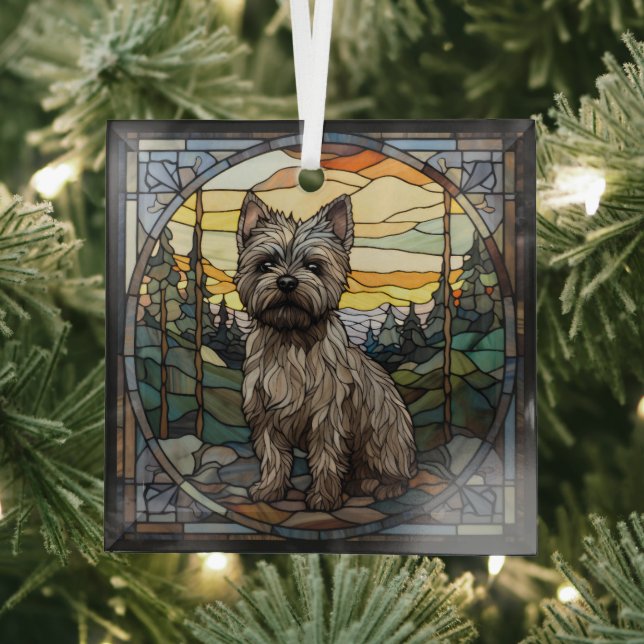 Ornement En Verre Chien de Cairn Terrier (Insitu)