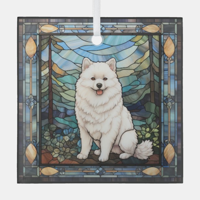 Ornement En Verre Chien Esquimau Américain (Recto)