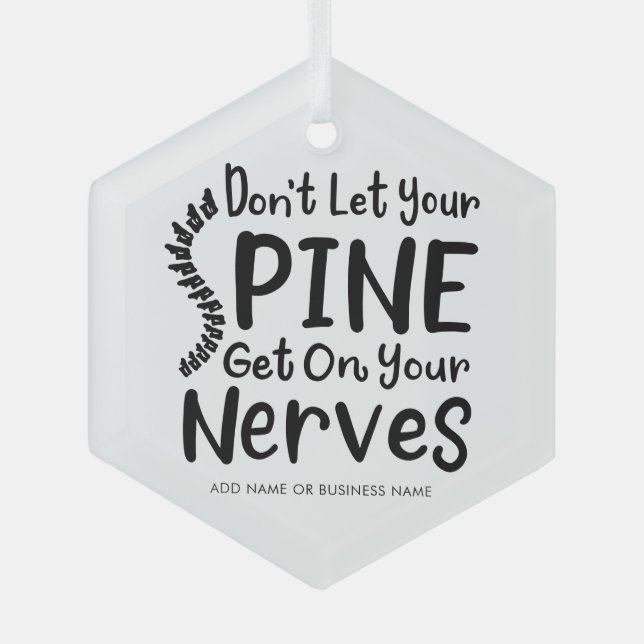 Ornement En Verre Chiropratique Affaires Noël Coworkers (Recto)