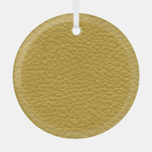Ornement En Verre Closeup en cuir jaune