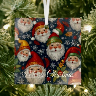 Ornement En Verre Collection de Noël de Père Noël vintage