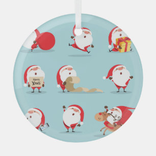 Ornement En Verre Collection du Père Noël.