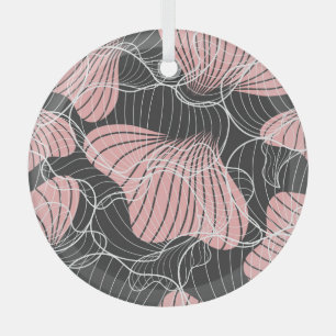 Ornement En Verre Coloré abstrait, motif artistique transparent.