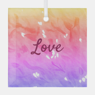 Ornement En Verre Coloré arc-en-ciel amour fierté lgbtq gay motif te