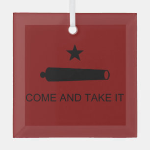 Ornement En Verre Come & Take It ! Flag de Texas State